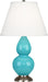 Robert Abbey - 1761X - One Light Accent Lamp - Small Double Gourd - Egg Blue Glazed Ceramic w/ Antique Silvered