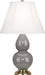 Robert Abbey - 1768 - One Light Accent Lamp - Small Double Gourd - Smoky Taupe Glazed Ceramic