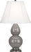 Robert Abbey - 1770 - One Light Accent Lamp - Small Double Gourd - Smoky Taupe Glazed Ceramic