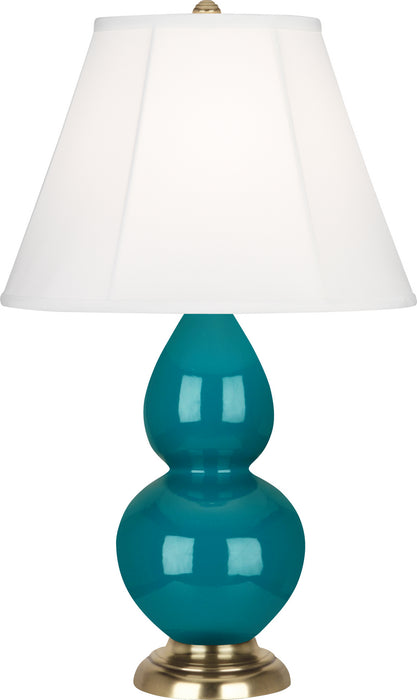 Robert Abbey - 1771 - One Light Accent Lamp - Small Double Gourd - Peacock Glazed Ceramic