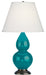 Robert Abbey - 1772X - One Light Accent Lamp - Small Double Gourd - Peacock Glazed Ceramic w/ Deep Patina Bronzeed