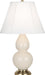 Robert Abbey - 1774 - One Light Accent Lamp - Small Double Gourd - Bone Glazed Ceramic