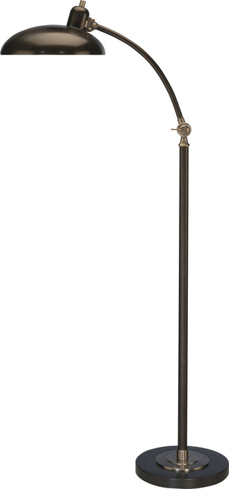 Robert Abbey - 1847 - One Light Floor Lamp - Bruno - Lead Bronze w/ Ebonized Nickel