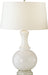Robert Abbey - W3323 - One Light Table Lamp - Glass Harriet - White Glass w/ Polished Nickel
