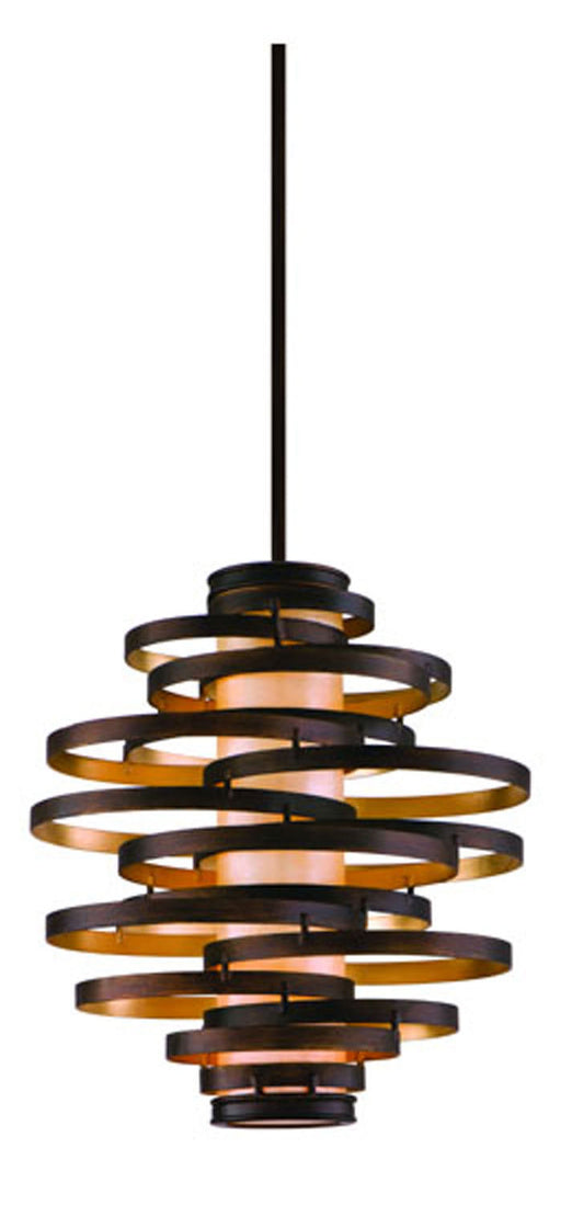 Corbett Lighting - 113-43 - Three Light Pendant - Vertigo - Bronze And Gold Leaf