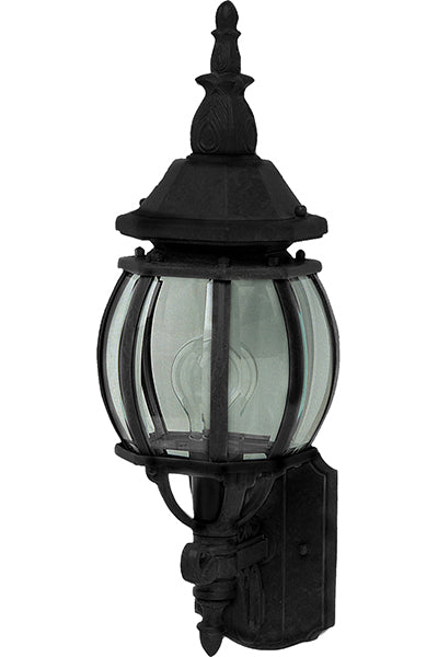 One Light Outdoor Wall Lantern from the Crown Hill collection in Black finish