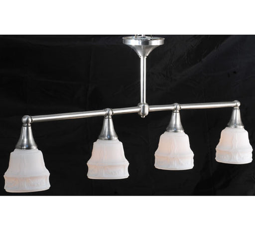 Meyda Tiffany - 107332 - Four Light Semi-Flushmount - Revival Oyster Bay - Brushed Nickel