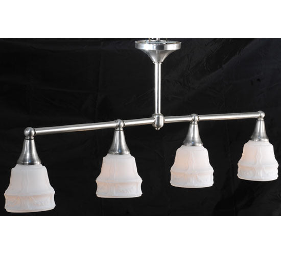Meyda Tiffany - 107332 - Four Light Semi-Flushmount - Revival Oyster Bay - Brushed Nickel