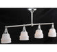 Meyda Tiffany - 107332 - Four Light Semi-Flushmount - Revival Oyster Bay - Brushed Nickel