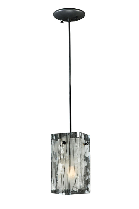 Meyda Tiffany - 111292 - Mini Pendant - Metro - Branches (Black/White Streamers/Fractures