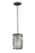 Meyda Tiffany - 111292 - Mini Pendant - Metro - Branches (Black/White Streamers/Fractures