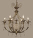 Classic Lighting - 16116 ABR CP - Six Light Chandelier - Sharon - Antique Brass
