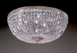 Classic Lighting - 52030 MS I - Ten Light Flush/Semi-Flush Mount - Crystal Baskets - Millennium Silver