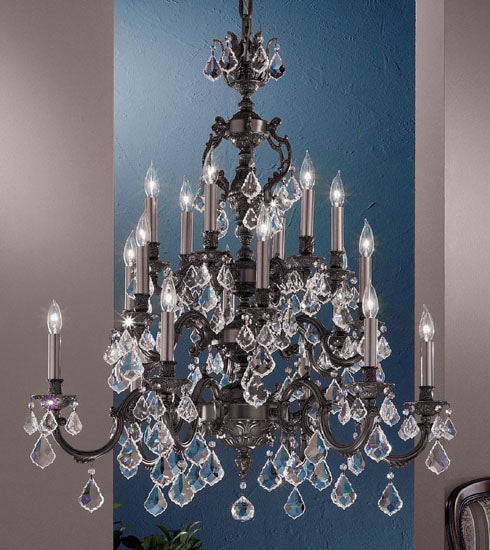 Classic Lighting - 57370 AGB CP - 18 Light Chandelier - Chateau - Aged Bronze