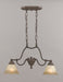 Classic Lighting - 69623 RSB TCG - Two Light Island Pendant - Providence - Rustic Bronze