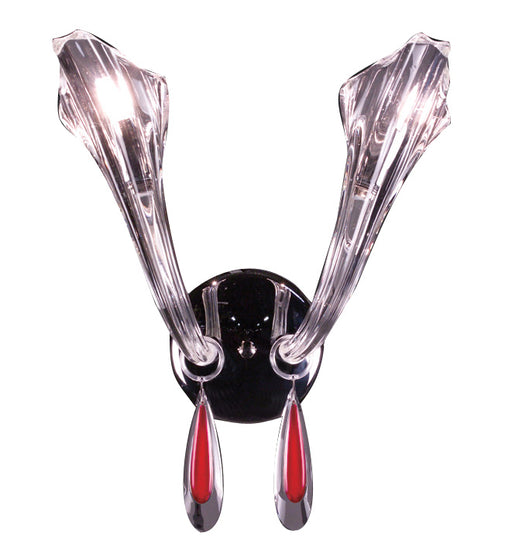 Classic Lighting - 82022 CH RED - Two Light Wall Sconce - Inspiration - Chrome