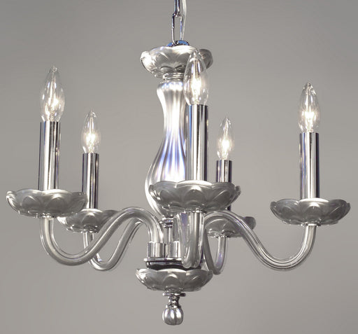 Classic Lighting - 82045 SIL - Five Light Chandelier - Monaco - Silver Painted