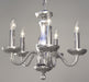 Classic Lighting - 82045 SIL - Five Light Chandelier - Monaco - Silver Painted