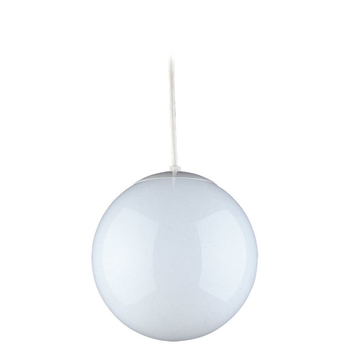 Generation Lighting - 6020-15 - One Light Pendant - Leo-Hanging Globe - White