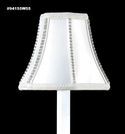 James R. Moder - 94155W55 - Shade with Crystal Jewels - Shades & Accessories - White