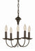 Trans Globe Imports - 9015 ROB - Five Light Chandelier - Candle - Rubbed Oil Bronze
