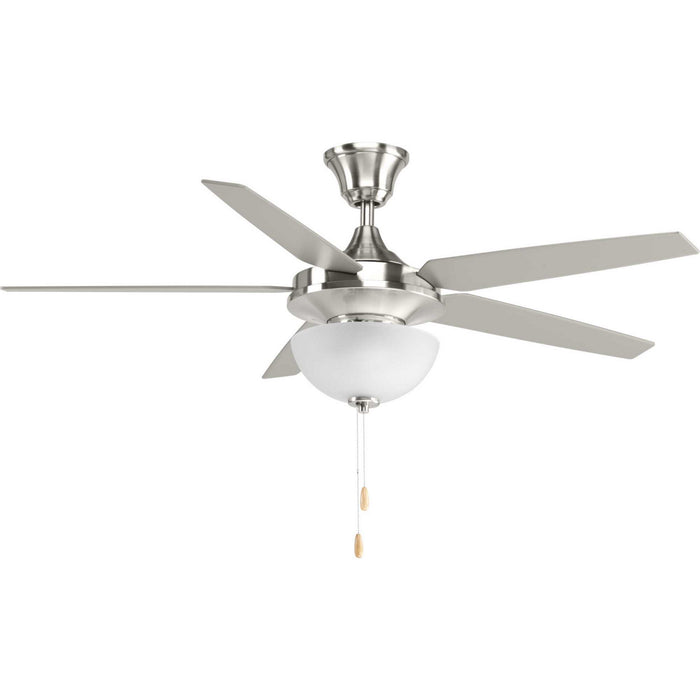 54``Ceiling Fan from the AirPro Signature Plus collection in Brushed Nickel finish