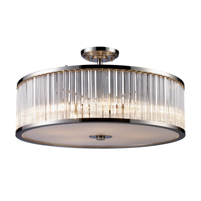 Five Light Chandelier from the Braxton collection in Polished Nickel finish