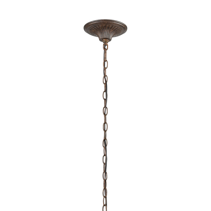Five Light Chandelier from the Gloucester collection in Weathered Bronze finish