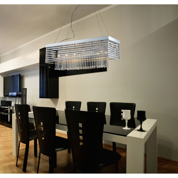 12 Light Chandelier from the Cortina collection in Polished Chrome finish
