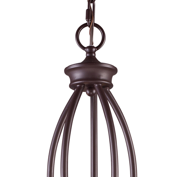 Five Light Chandelier from the Medford collection in Oiled Bronze finish