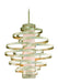 Corbett Lighting - 128-44 - Four Light Pendant - Vertigo - Modern Silver Leaf
