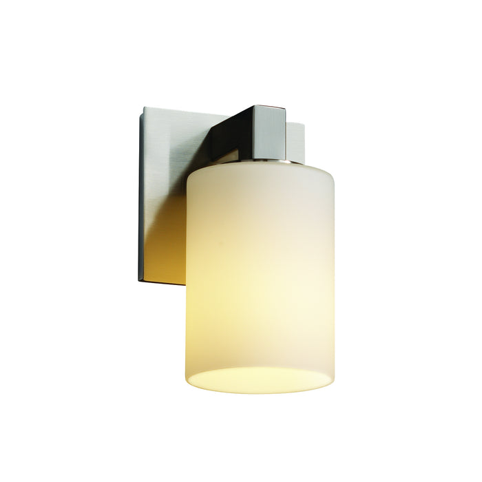 Justice Designs - FSN-8921-10-OPAL-NCKL - Wall Sconce - Fusion - Brushed Nickel