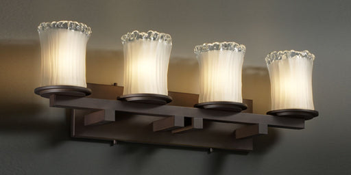 Justice Designs - GLA-8774-16-WTFR-DBRZ - Four Light Bath Bar - Veneto Luce™ - Dark Bronze