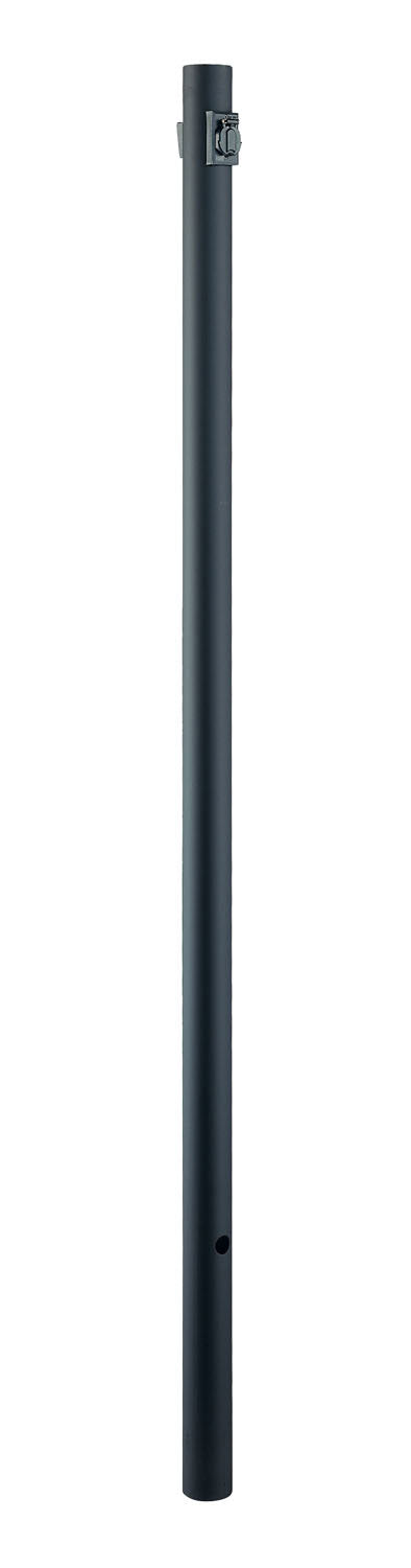 Acclaim Lighting - 97BK - 7 ft. Smooth with Photocell and Convenience Outlet Lamp Post - Direct Burial Lamp Posts - Matte Black