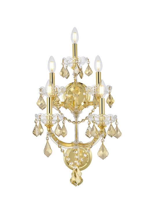 Elegant Lighting - 2800W5G-GT/RC - Five Light Wall Sconce - Maria Theresa - Gold