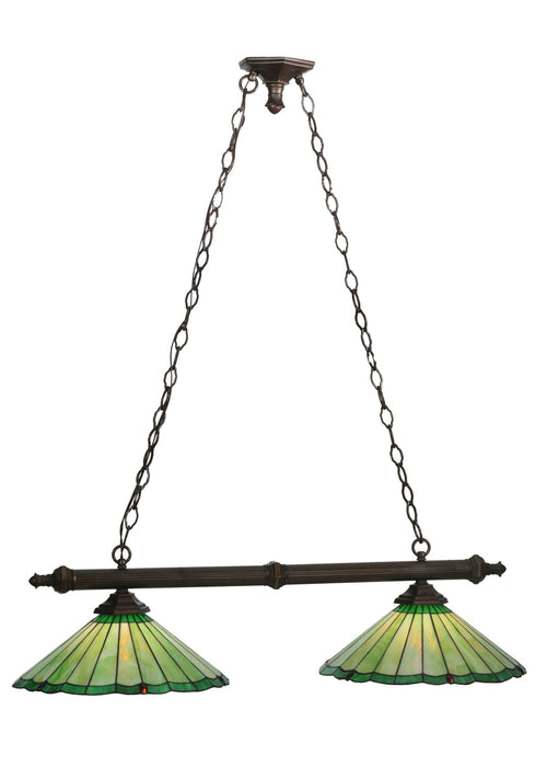 Meyda Tiffany - 77695 - Two Light Island Pendant - Caprice - Craftsman Brown