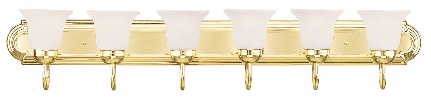 Livex Lighting - 1076-02 - Six Light Bath Vanity - Riviera - Polished Brass