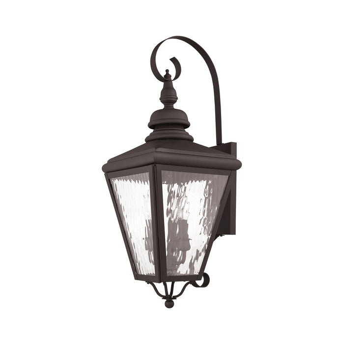 Three Light Outdoor Wall Lantern from the Cambridge collection in Bronze finish