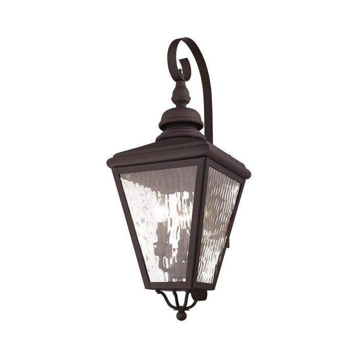Three Light Outdoor Wall Lantern from the Cambridge collection in Bronze finish