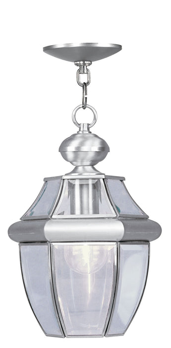 Livex Lighting - 2152-91 - One Light Outdoor Pendant - Monterey - Brushed Nickel