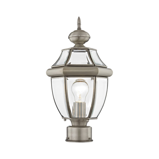 Livex Lighting - 2153-91 - One Light Outdoor Post-Top Lanterm - Monterey - Brushed Nickel