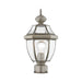 Livex Lighting - 2153-91 - One Light Outdoor Post-Top Lanterm - Monterey - Brushed Nickel