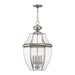 Livex Lighting - 2357-91 - Four Light Outdoor Pendant - Monterey - Brushed Nickel