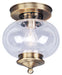 Livex Lighting - 5032-01 - One Light Ceiling Mount - Harbor - Antique Brass