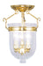 Livex Lighting - 5061-02 - Three Light Ceiling Mount - Jefferson - Polished Brass