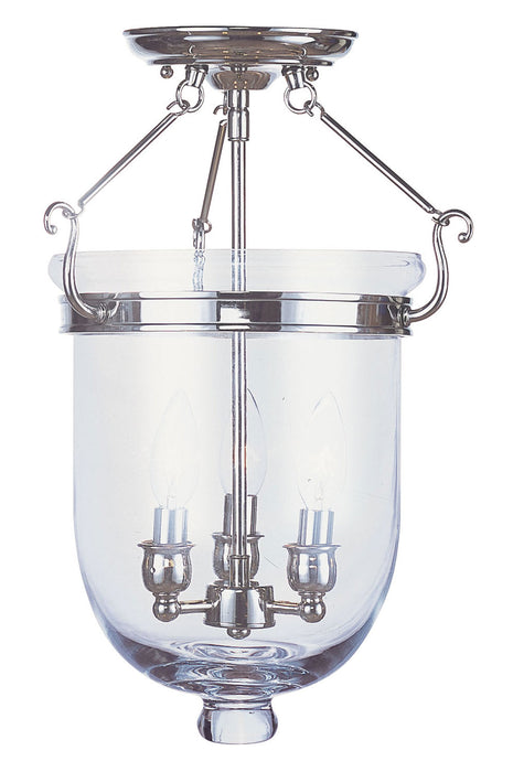 Livex Lighting - 5062-35 - Three Light Ceiling Mount - Jefferson - Polished Nickel