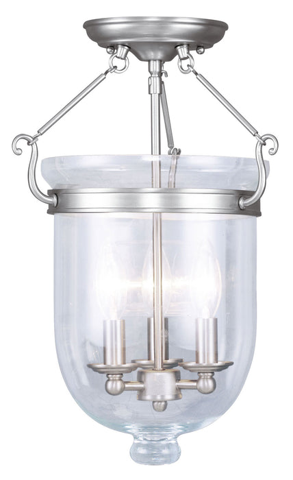 Livex Lighting - 5062-91 - Three Light Ceiling Mount - Jefferson - Brushed Nickel
