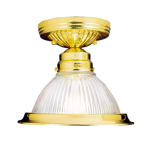 Livex Lighting - 6006-02 - One Light Ceiling Mount - Home Basics - Polished Brass