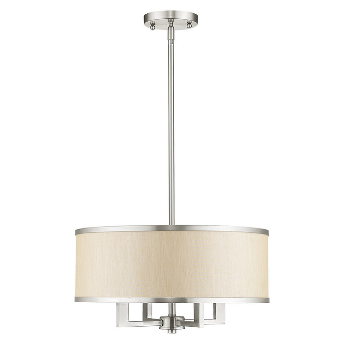 Four Light Chandelier from the Park Ridge collection in Brushed Nickel finish