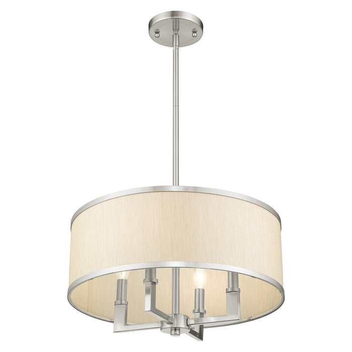 Four Light Chandelier from the Park Ridge collection in Brushed Nickel finish